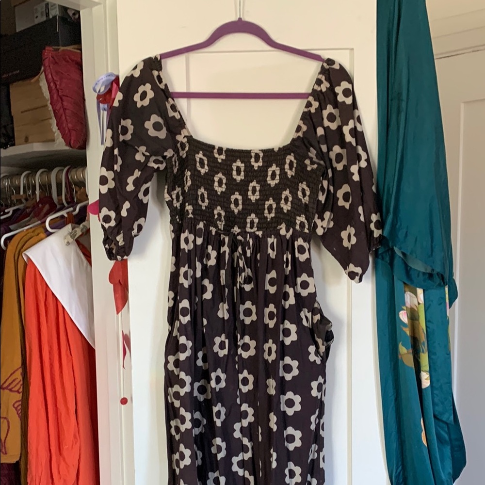 Christy Dawn Katrina floral Black and White dress